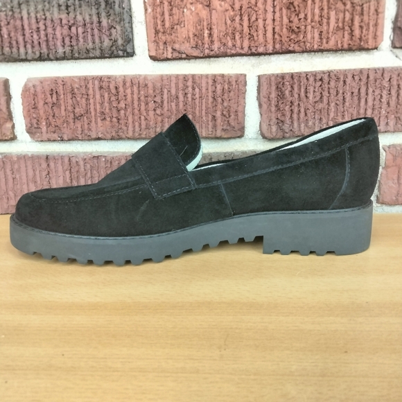 NWOT Franco Sarto Carol 3 Genuine Suede Loafers in Black Sz. 9.5 - Picture 8 of 13